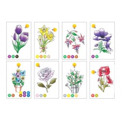CARTES COLORIAGE CHAMELEON PENS - THÈME FLEURS