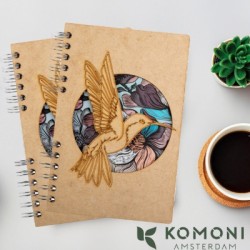 carnet komoni colibri fleur