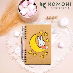 carnet bois komoni miffy sur la lune