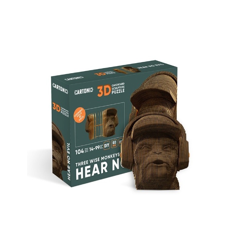 CARTONIC® - Modèle Wise Monkeys - HEAR no evil