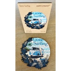 Happy Puzzle® Bois - Design Exclusif "Gone Surfing" par l'artiste Riv Gauch®