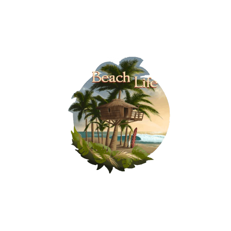 Happy Puzzle® Bois - Design Exclusif "Beach Life" par l'artiste Riv Gauch®