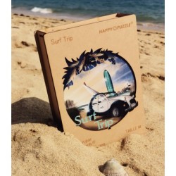 Happy Puzzle® Bois - Design Exclusif "Surf Trip" par l'artiste Riv Gauch®