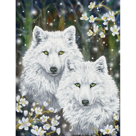 Kit DIAMOND DOTZ® Loups d'hiver