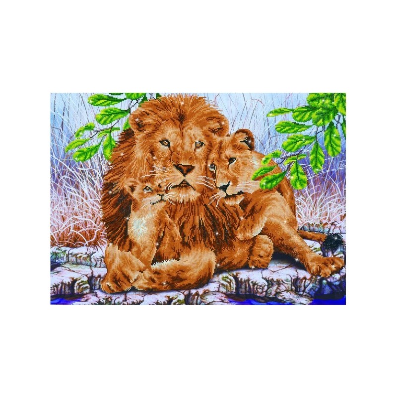 Kit DIAMOND DOTZ® Famille de lions