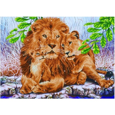 Kit DIAMOND DOTZ® Famille de lions