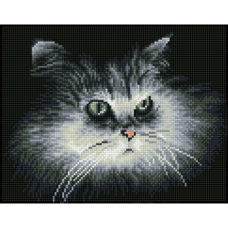 DIAMOND DOTZ® Carré Chat dans l'ombre