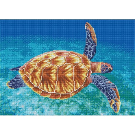 DIAMOND DOTZ® Carré Tortue Tropicale