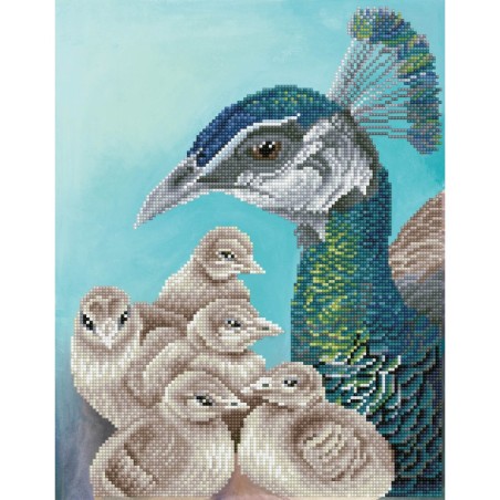 Kit DIAMOND DOTZ® Paon et ses bébés