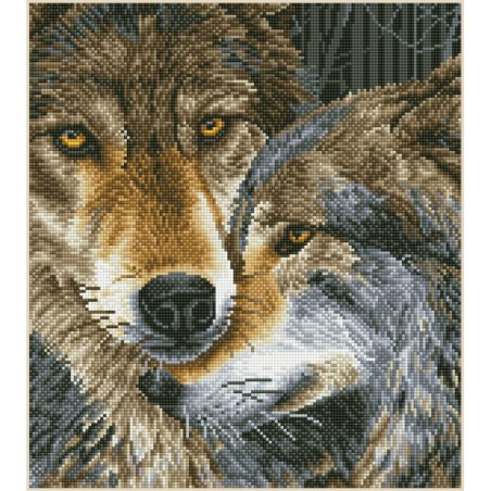 Kit DIAMOND DOTZ® Tendres loups
