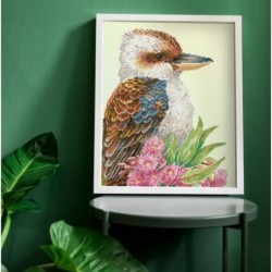 Kit DIAMOND DOTZ® Collection exclusive le Kookaburra, oiseau d'Australie