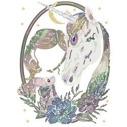 Kit DIAMOND DOTZ® Collection exclusive "Les Darlings" - La jeune fille et sa Licorne