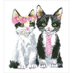 Kit DIAMOND DOTZ® La vie en rose chez Mr et Mme Chat