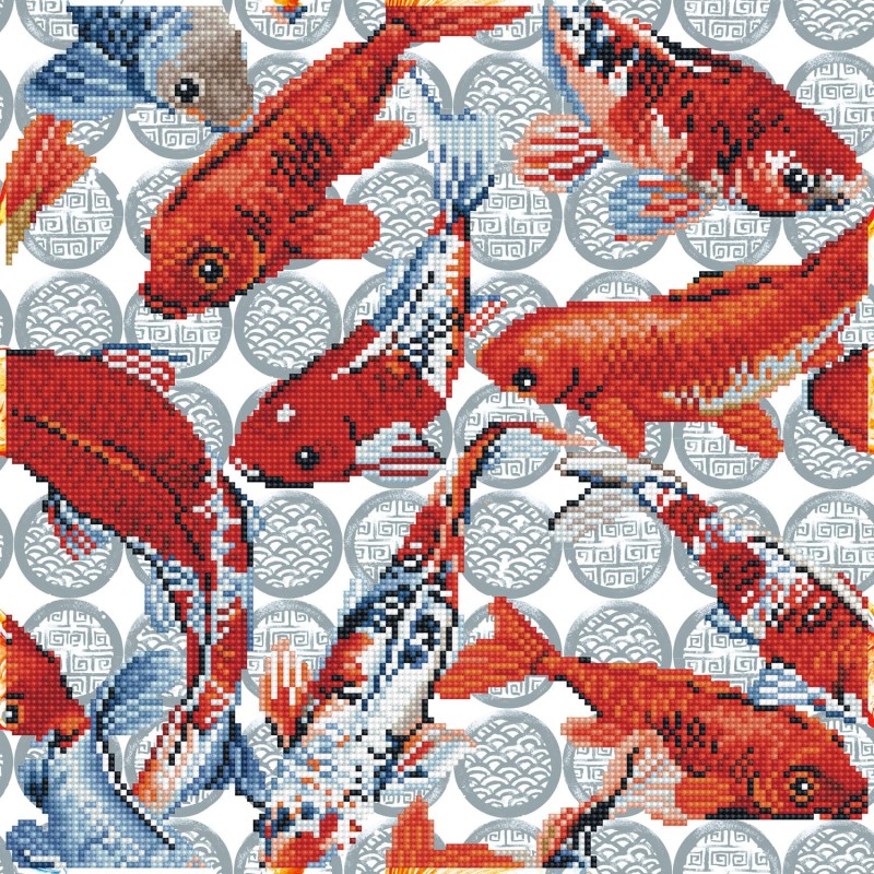 Kit DIAMOND DOTZ® Mosaïque de carpes Koï
