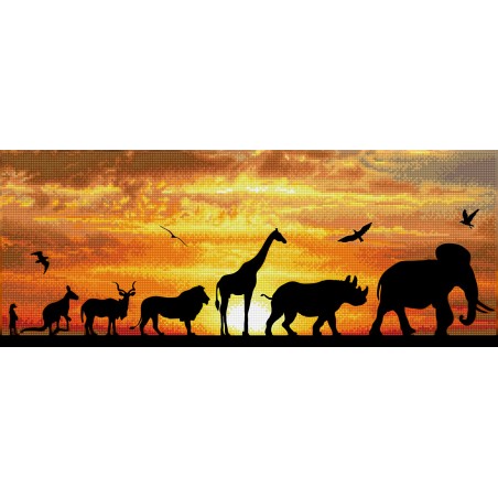 Kit DIAMOND DOTZ® Paysage de la savane