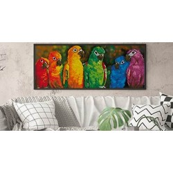 Kit DIAMOND DOTZ® Famille de perroquets arc-en-ciel