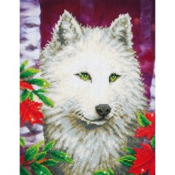 Kit DIAMOND DOTZ® Loup Blanc