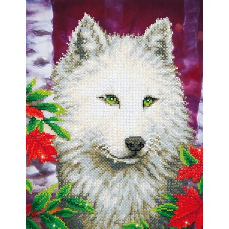 Kit DIAMOND DOTZ® Loup Blanc