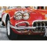 DIAMOND DOTZ® Carré Voiture de sport rouge - Intermédiaire