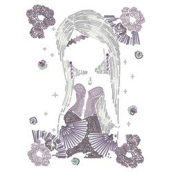 Kit DIAMOND DOTZ® Collection exclusive "Les Darlings" - La jeune fille aux Plumes de Paon