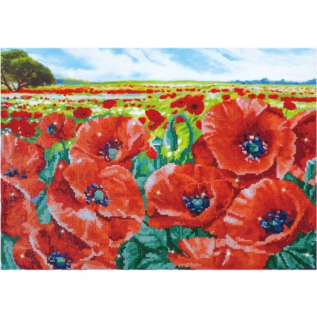 Kit DIAMOND DOTZ® Champ de coquelicots