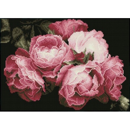 DIAMOND DOTZ® Carré Roses Vintage - Intermédiaire