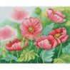 DIAMOND DOTZ® Carré Aquarelle de coquelicots - Intermédiaire