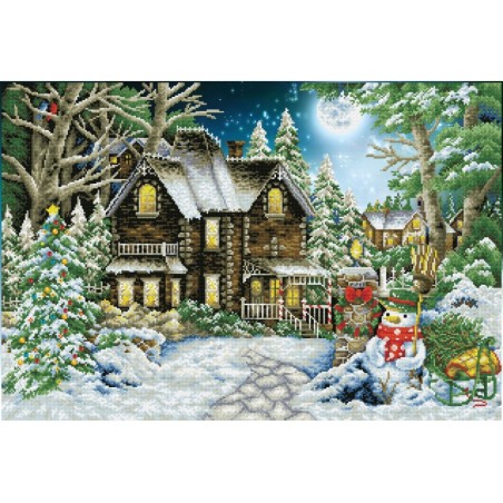 Kit DIAMOND DOTZ® Merveilleuse maison d'hiver