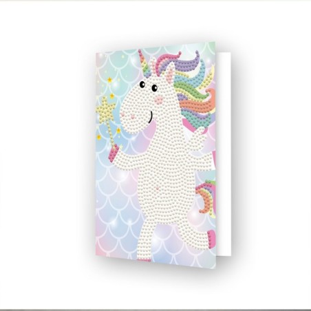 DIAMOND DOTZ® Carte de voeux Licorne magique