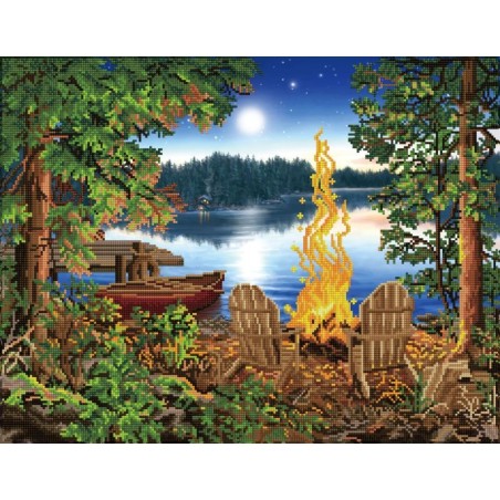 Kit DIAMOND DOTZ® Veillée nocturne au bord du lac