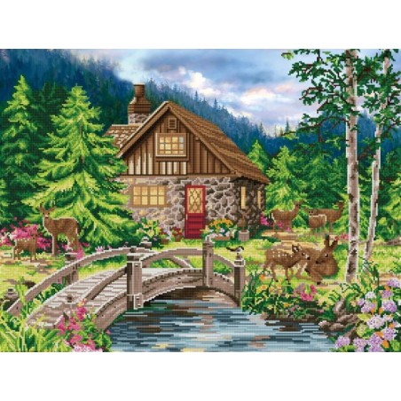 Kit DIAMOND DOTZ® Chalet au bord de la rivière