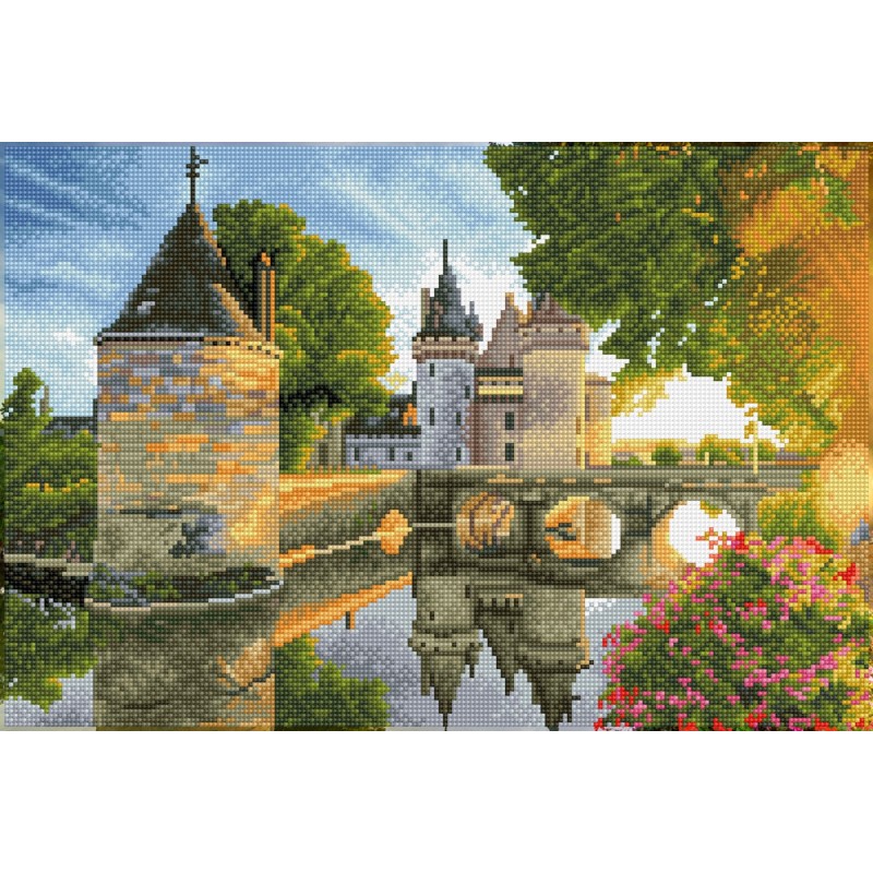 DIAMOND DOTZ® Carré : Château de la Loire - Intermédiaire