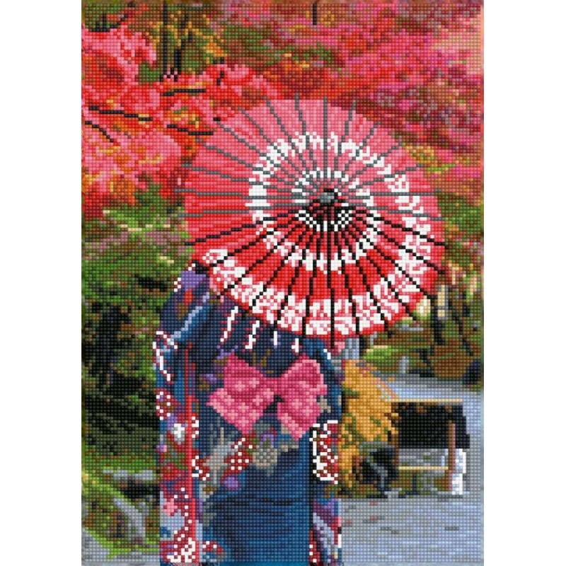 Kit DIAMOND DOTZ® Geisha à l'ombrelle