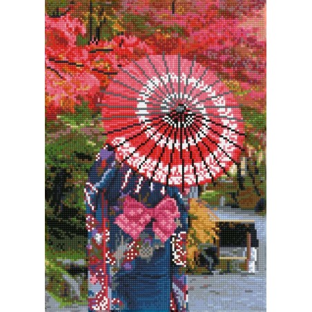 Kit DIAMOND DOTZ® Geisha à l'ombrelle