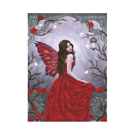 Kit DIAMOND DOTZ® Femme papillon rouge