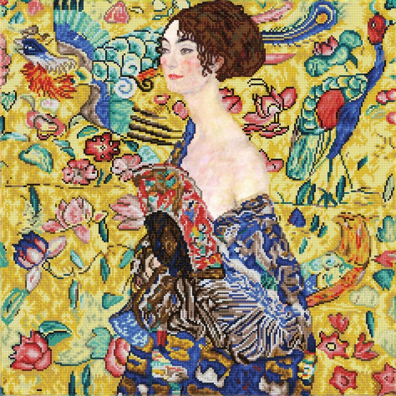 Kit DIAMOND DOTZ® La femme à l'éventail (Klimt)