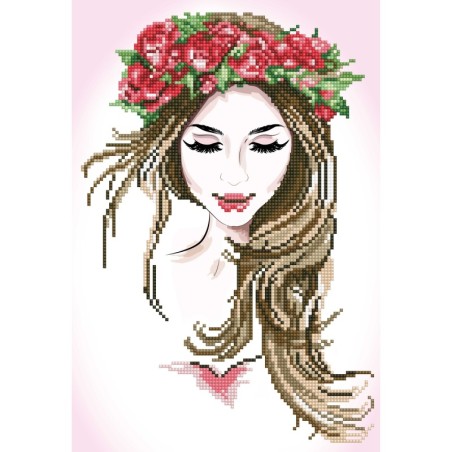 Kit DIAMOND DOTZ® Femme à la couronne de fleurs