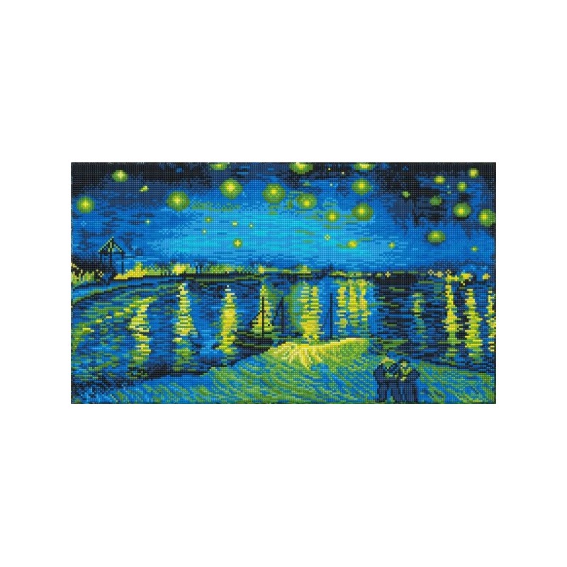 Kit DIAMOND DOTZ® Nuit étoilée sur le Rhône (Van Gogh)