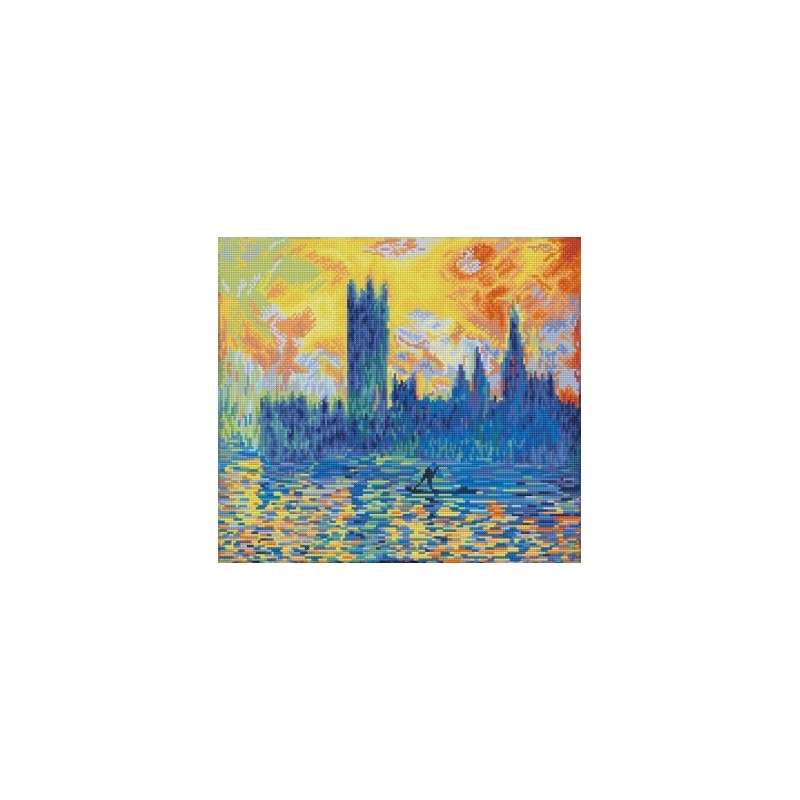 Kit DIAMOND DOTZ® Parlement de Londres en hiver (Monet)