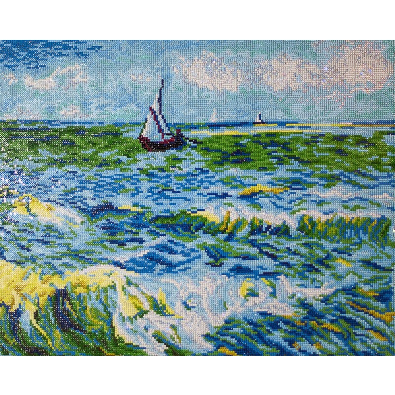 Kit DIAMOND DOTZ® Escapade en bateau à Saintes-Marie (Van Gogh)