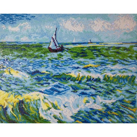 Kit DIAMOND DOTZ® Escapade en bateau à Saintes-Marie (Van Gogh)