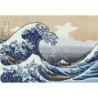 DIAMOND DOTZ® Carré : La grande vague de Kanagawa (Hokusai) - Intermédiaire