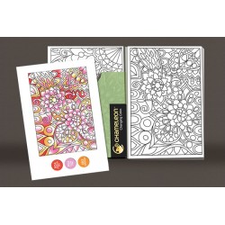 CARTES COLORIAGE CHAMELEON PENS - THÈME MOTIFS FLORAUX