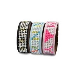Lot de 6 bracelets vierges DIAMOND DOTZ® avec grille de motifs