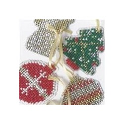 Lot de 6 décorations vierges DIAMOND DOTZ® avec ruban