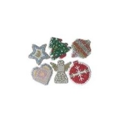 Lot de 6 décorations vierges DIAMOND DOTZ® avec ruban