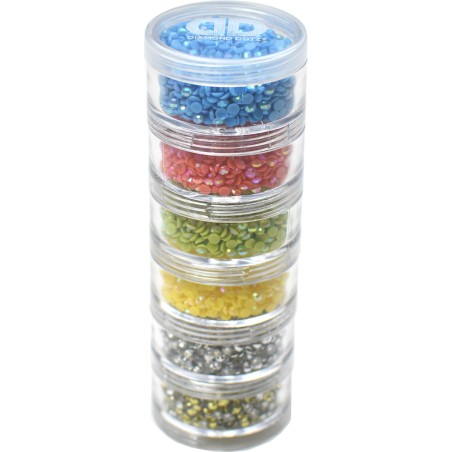 Boîte de rangement à compartiments empilable DIAMOND DOTZ®