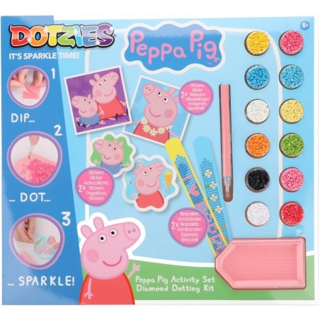 DOTZIES® Kit de 6 créations Enfants - Peppa Pig