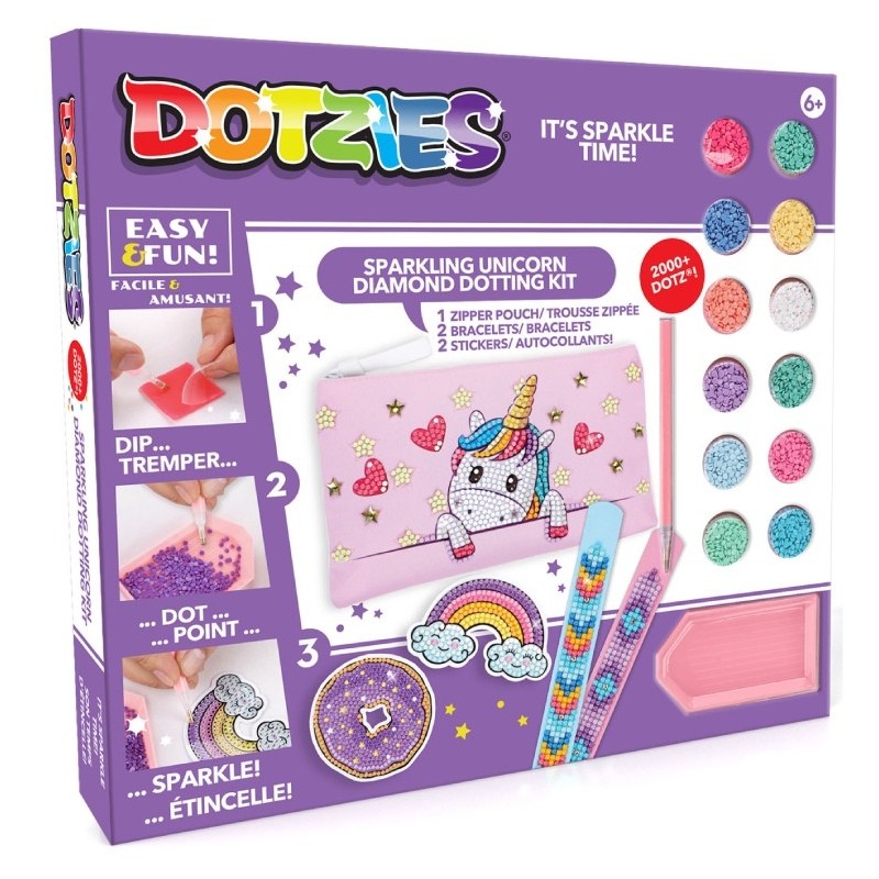 DOTZIES® Kit de 6 créations Enfants - Licorne