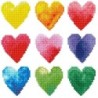 Kit DIAMOND DOTZ® Coeurs arc-en-ciel